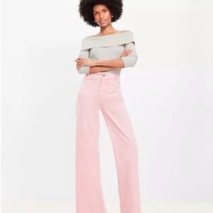 LOFT Light Pink Straight Leg Corduroy Pants